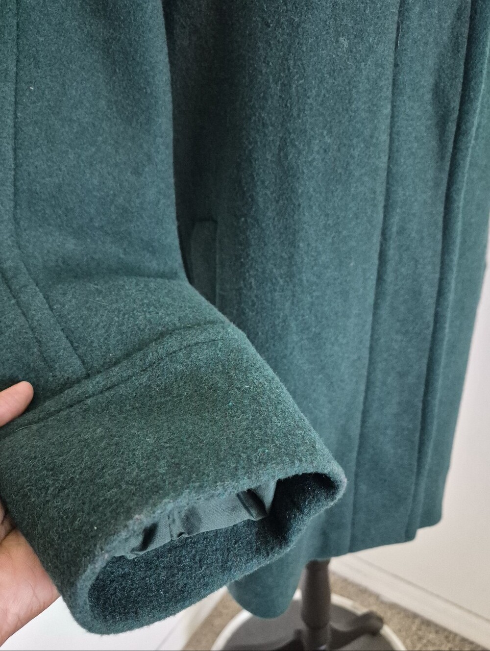 J. Crew factory Womens Green wool blend city coat 14 classic Preppy winter - Picture 9 of 16